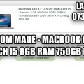 Apple macbook pro 13 inch i5 8gb ram 750gb